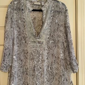 Chico’s beautiful sheer blouse